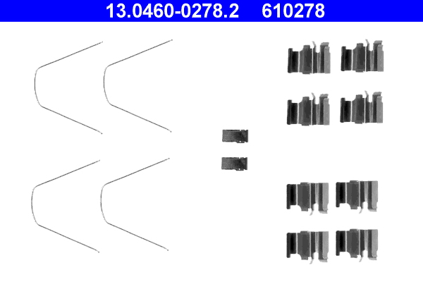 Accessory Kit, disc brake pad - 13.0460-0278.2 ATE