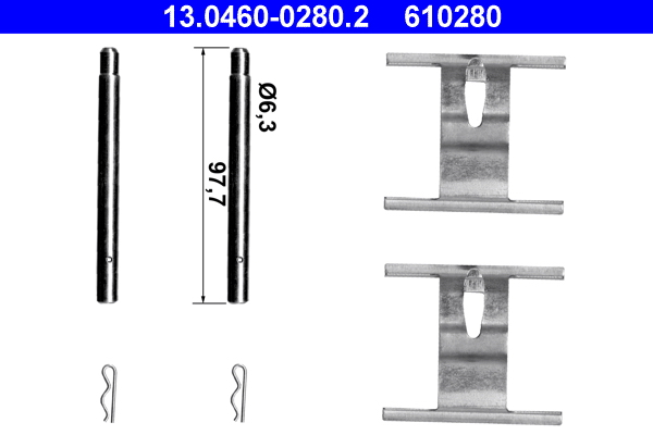 Accessory Kit, disc brake pad - 13.0460-0280.2 ATE
