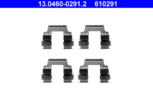 Kit accessori, Pastiglia freno - 13.0460-0291.2 ATE
