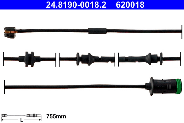 Warning Contact, brake pad wear - 24.8190-0018.2 ATE