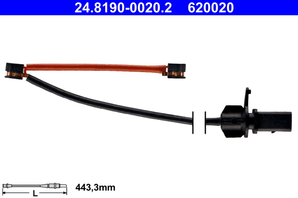 Warning Contact, brake pad wear - 24.8190-0020.2 ATE