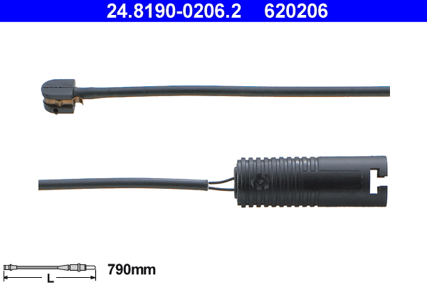 Contatto segnalazione, Usura past. freno/mat. d'attrito - 24.8190-0206.2 ATE