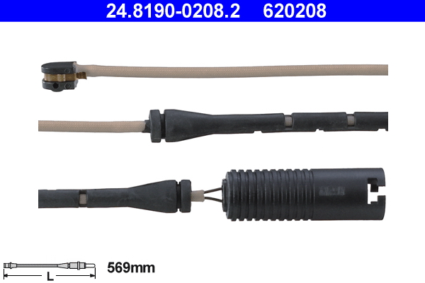 Contatto segnalazione, Usura past. freno/mat. d'attrito - 24.8190-0208.2 ATE