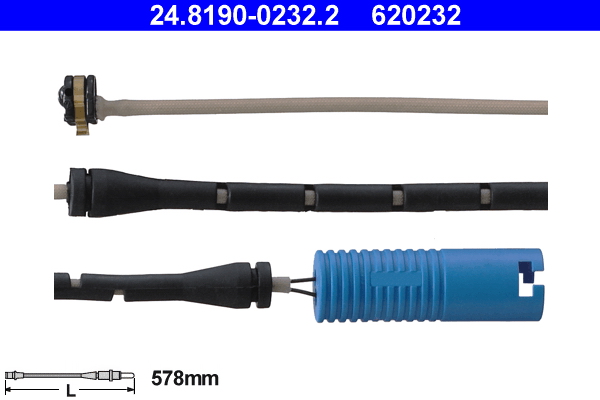 Warning Contact, brake pad wear - 24.8190-0232.2 ATE