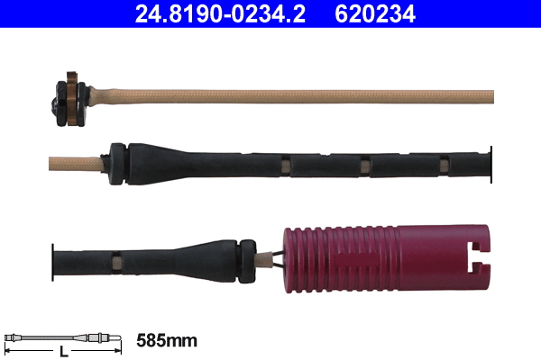 Warning Contact, brake pad wear - 24.8190-0234.2 ATE