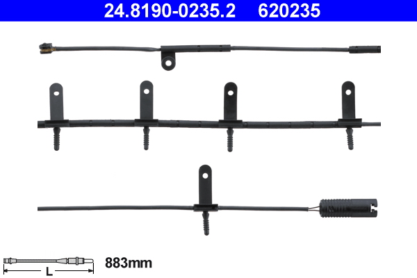 Warning Contact, brake pad wear - 24.8190-0235.2 ATE