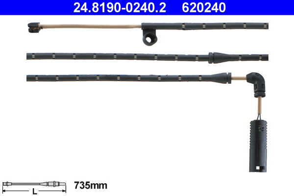 Warning Contact, brake pad wear - 24.8190-0240.2 ATE