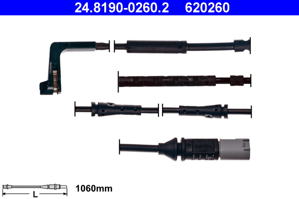 Warning Contact, brake pad wear - 24.8190-0260.2 ATE