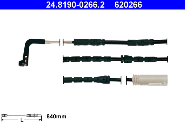 Warning Contact, brake pad wear - 24.8190-0266.2 ATE