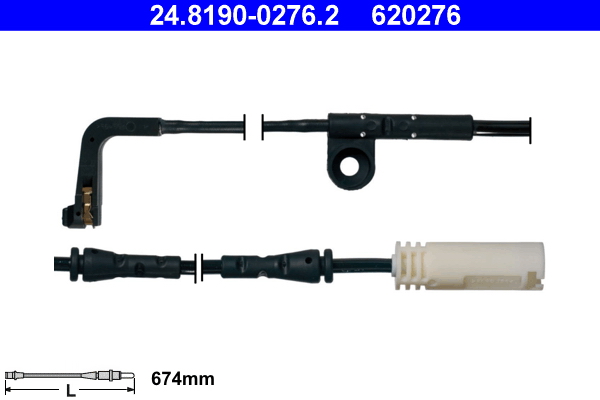 Warning Contact, brake pad wear - 24.8190-0276.2 ATE
