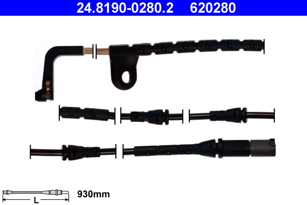 Warning Contact, brake pad wear - 24.8190-0280.2 ATE