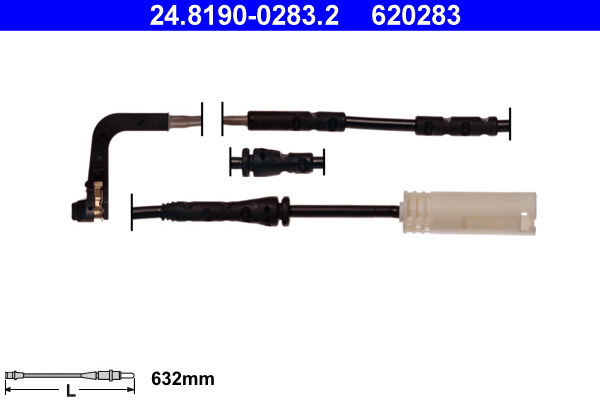 Warning Contact, brake pad wear - 24.8190-0283.2 ATE