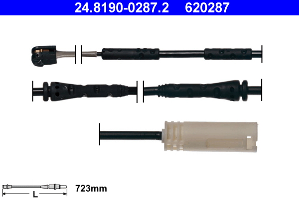 Warning Contact, brake pad wear - 24.8190-0287.2 ATE