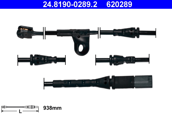Warning Contact, brake pad wear - 24.8190-0289.2 ATE