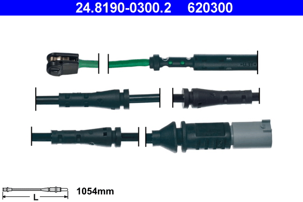 Warning Contact, brake pad wear - 24.8190-0300.2 ATE