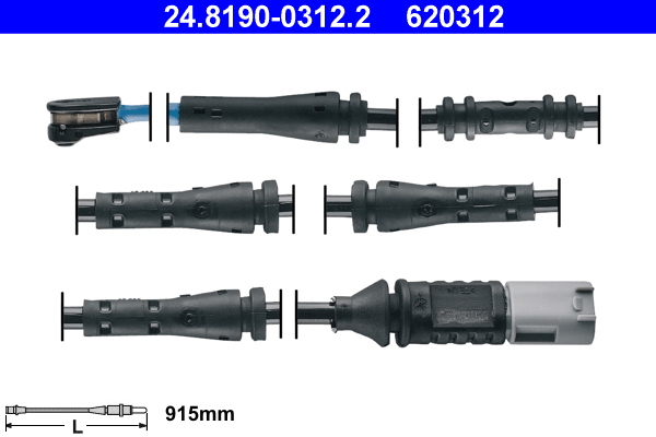 Warning Contact, brake pad wear - 24.8190-0312.2 ATE