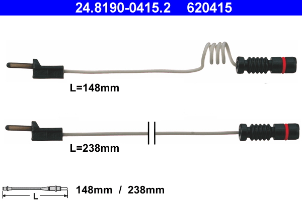 Warning Contact, brake pad wear - 24.8190-0415.2 ATE