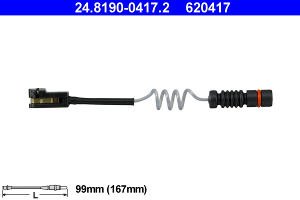 Warning Contact, brake pad wear - 24.8190-0417.2 ATE