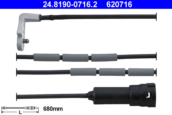 Warning Contact, brake pad wear - 24.8190-0716.2 ATE