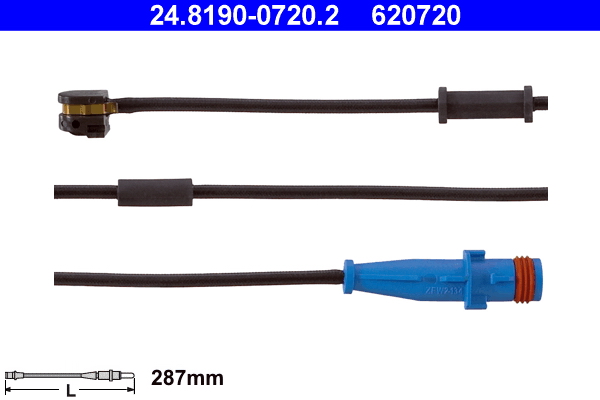 Contatto segnalazione, Usura past. freno/mat. d'attrito - 24.8190-0720.2 ATE
