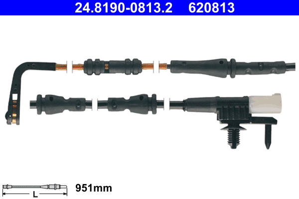 Contatto segnalazione, Usura past. freno/mat. d'attrito - 24.8190-0813.2 ATE