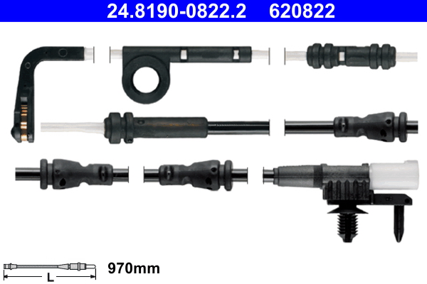 Warning Contact, brake pad wear - 24.8190-0822.2 ATE