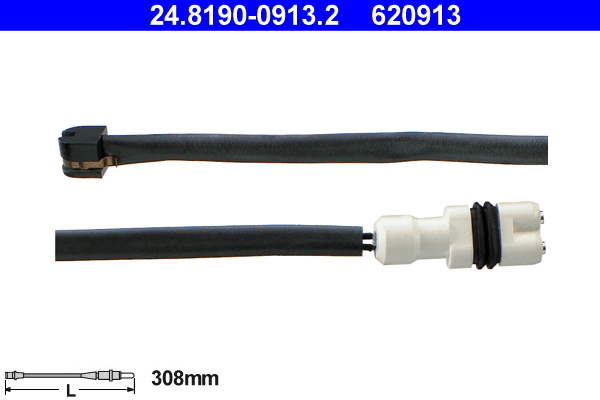 Contatto segnalazione, Usura past. freno/mat. d'attrito - 24.8190-0913.2 ATE