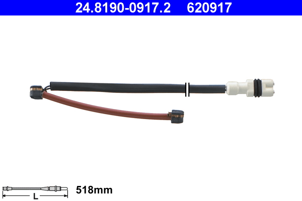 Warning Contact, brake pad wear - 24.8190-0917.2 ATE