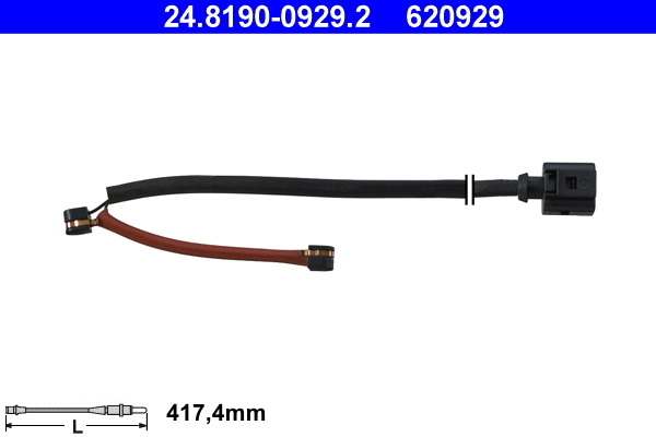 Contatto segnalazione, Usura past. freno/mat. d'attrito - 24.8190-0929.2 ATE