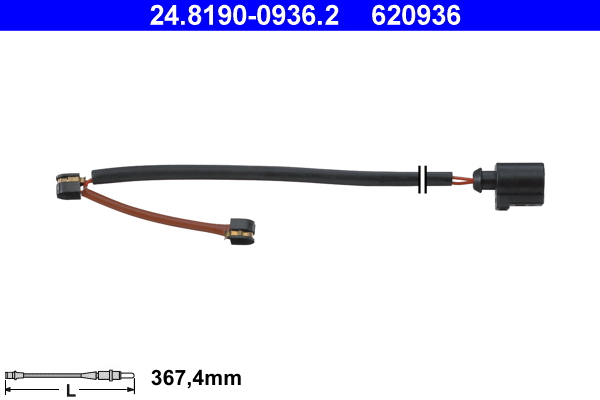 Warning Contact, brake pad wear - 24.8190-0936.2 ATE