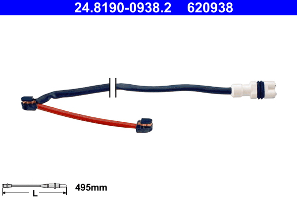 Contatto segnalazione, Usura past. freno/mat. d'attrito - 24.8190-0938.2 ATE