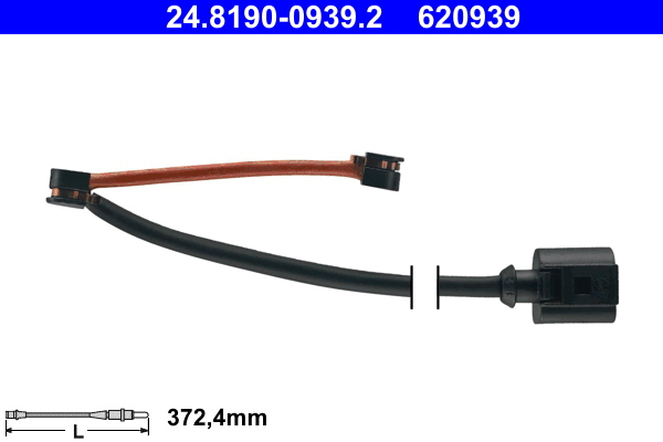 Contatto segnalazione, Usura past. freno/mat. d'attrito - 24.8190-0939.2 ATE