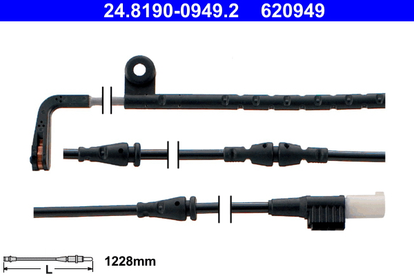 Warning Contact, brake pad wear - 24.8190-0949.2 ATE