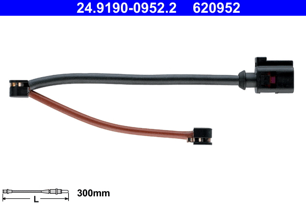 Warning Contact, brake pad wear - 24.8190-0952.2 ATE