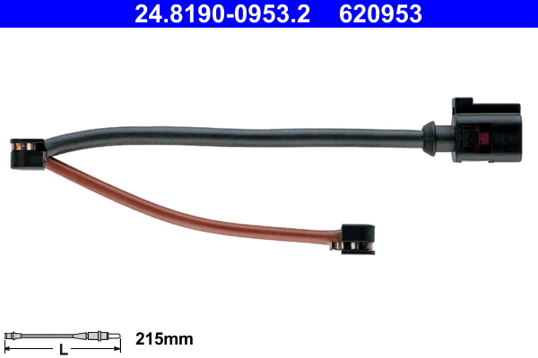Warning Contact, brake pad wear - 24.8190-0953.2 ATE