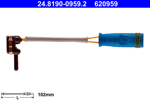 Contatto segnalazione, Usura past. freno/mat. d'attrito - 24.8190-0959.2 ATE