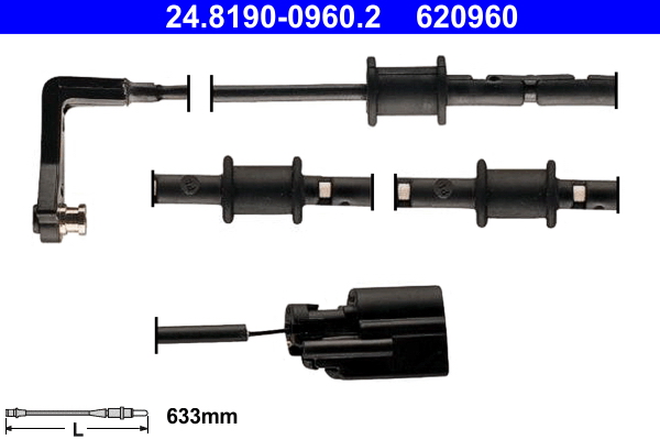 Warning Contact, brake pad wear - 24.8190-0960.2 ATE