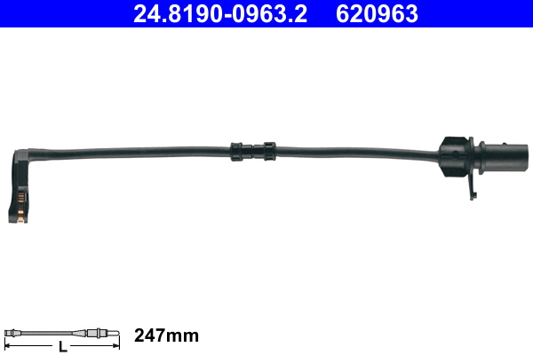 Warning Contact, brake pad wear - 24.8190-0963.2 ATE