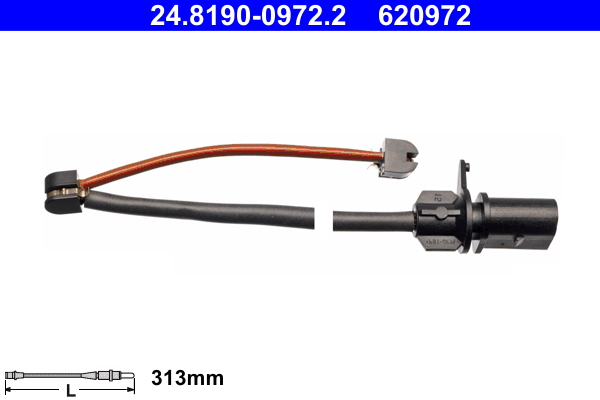 Warning Contact, brake pad wear - 24.8190-0972.2 ATE