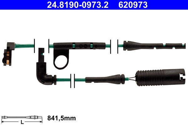 Warning Contact, brake pad wear - 24.8190-0973.2 ATE