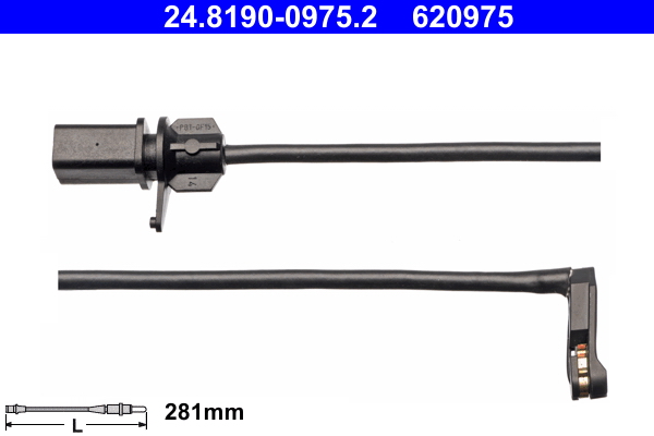 Warning Contact, brake pad wear - 24.8190-0975.2 ATE