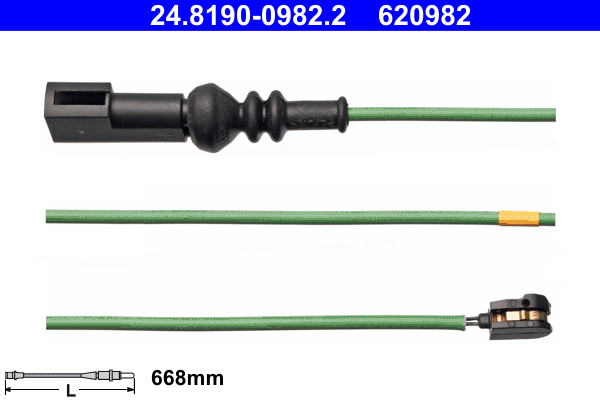 Contatto segnalazione, Usura past. freno/mat. d'attrito - 24.8190-0982.2 ATE