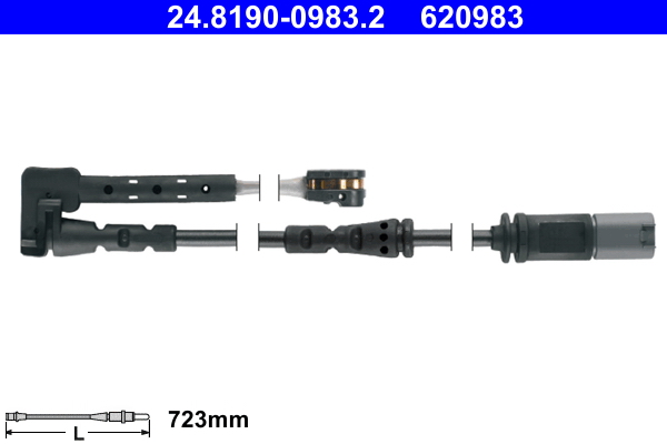 Contatto segnalazione, Usura past. freno/mat. d'attrito - 24.8190-0983.2 ATE