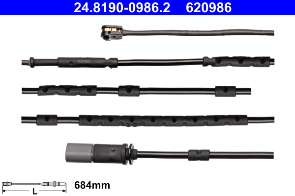 Contatto segnalazione, Usura past. freno/mat. d'attrito - 24.8190-0986.2 ATE