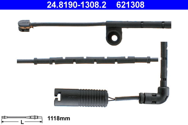 Warning Contact, brake pad wear - 24.8190-1308.2 ATE