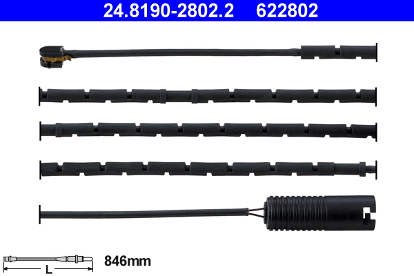 Warning Contact, brake pad wear - 24.8190-2802.2 ATE