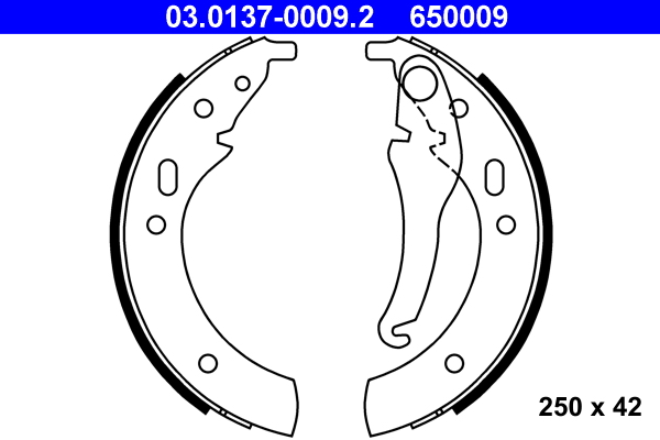 Brake Shoe Set - 03.0137-0009.2 ATE
