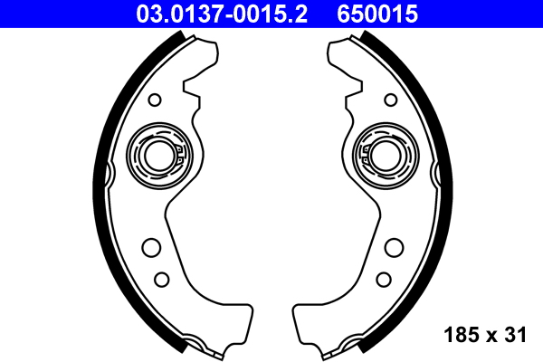 Brake Shoe Set - 03.0137-0015.2 ATE