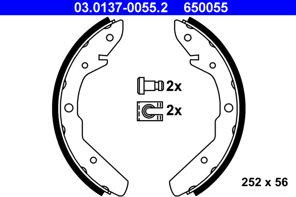 Kit ganasce freno - 03.0137-0055.2 ATE