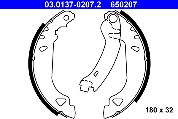 Bremsbackensatz - 03.0137-0207.2 ATE